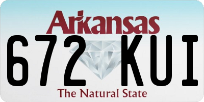 AR license plate 672KUI