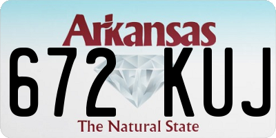 AR license plate 672KUJ