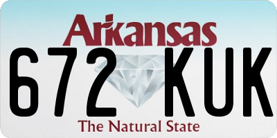 AR license plate 672KUK