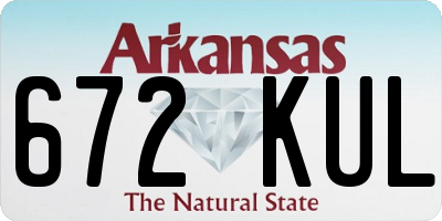 AR license plate 672KUL