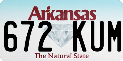 AR license plate 672KUM