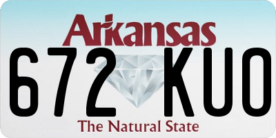 AR license plate 672KUO