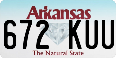 AR license plate 672KUU