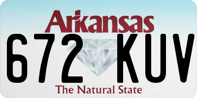 AR license plate 672KUV