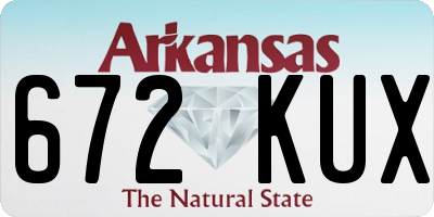 AR license plate 672KUX