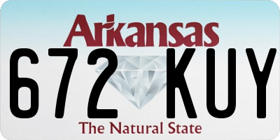 AR license plate 672KUY