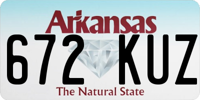 AR license plate 672KUZ