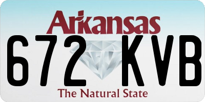 AR license plate 672KVB