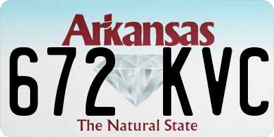 AR license plate 672KVC