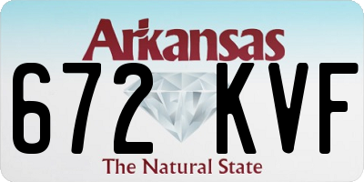AR license plate 672KVF