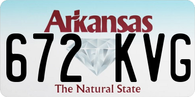 AR license plate 672KVG