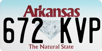 AR license plate 672KVP