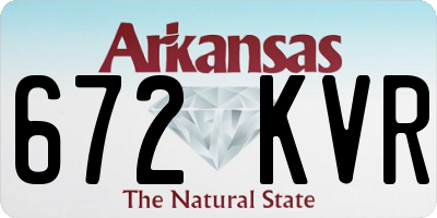 AR license plate 672KVR