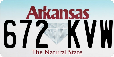 AR license plate 672KVW