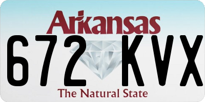 AR license plate 672KVX