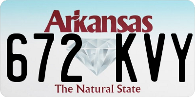 AR license plate 672KVY