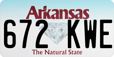 AR license plate 672KWE