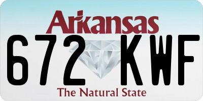 AR license plate 672KWF