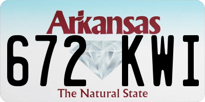 AR license plate 672KWI