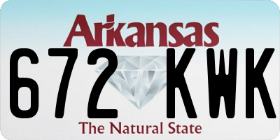 AR license plate 672KWK