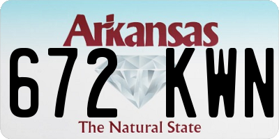 AR license plate 672KWN