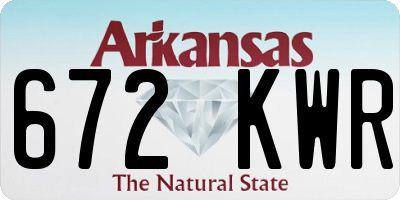 AR license plate 672KWR