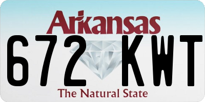 AR license plate 672KWT