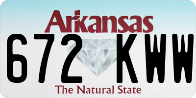 AR license plate 672KWW