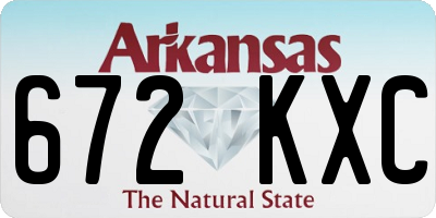 AR license plate 672KXC