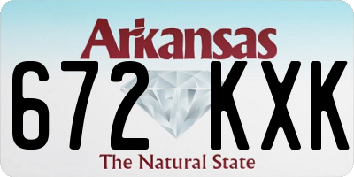 AR license plate 672KXK