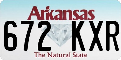 AR license plate 672KXR