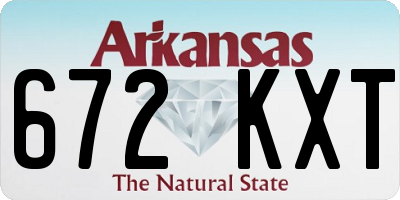 AR license plate 672KXT