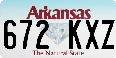 AR license plate 672KXZ