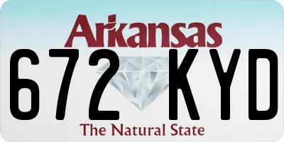 AR license plate 672KYD