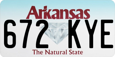 AR license plate 672KYE