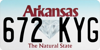 AR license plate 672KYG