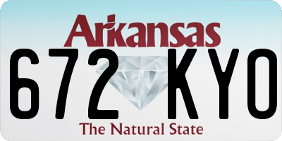 AR license plate 672KYO