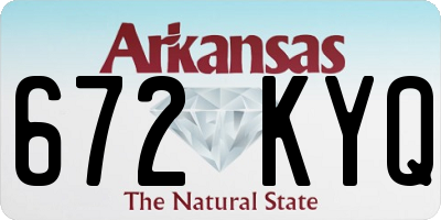 AR license plate 672KYQ