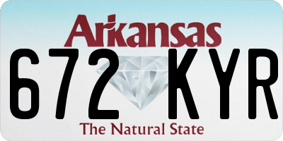 AR license plate 672KYR