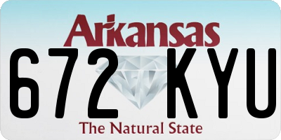 AR license plate 672KYU