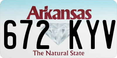 AR license plate 672KYV