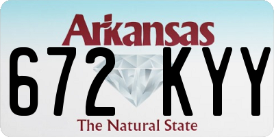 AR license plate 672KYY