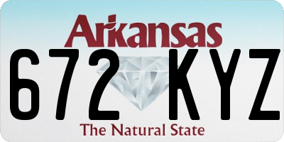 AR license plate 672KYZ