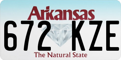 AR license plate 672KZE