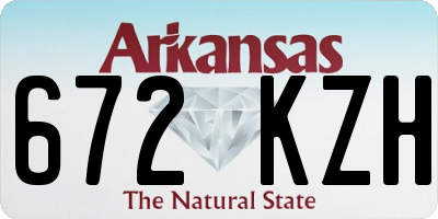 AR license plate 672KZH