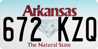 AR license plate 672KZQ