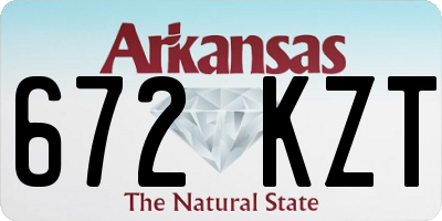 AR license plate 672KZT