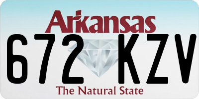 AR license plate 672KZV