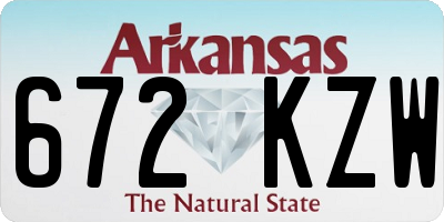 AR license plate 672KZW