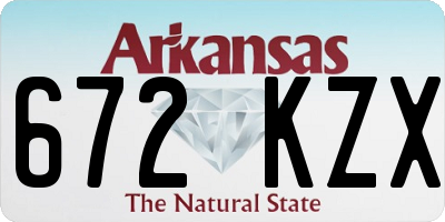 AR license plate 672KZX